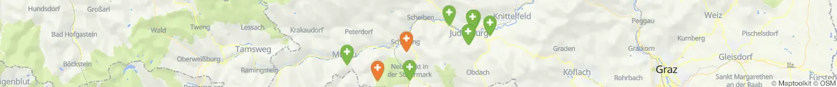 Kartenansicht für Apotheken-Notdienste in der Nähe von Neumarkt in der Steiermark (Murau, Steiermark)